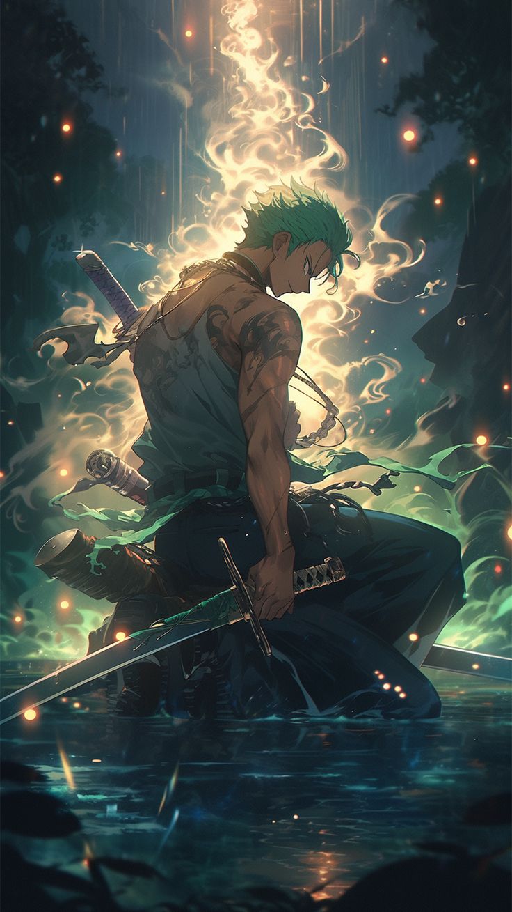 One Piece Anime Roronoa Zoro Wallpaper 4K