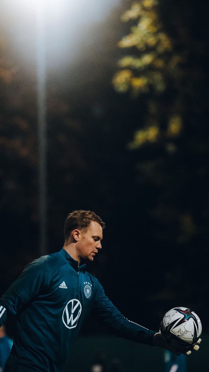 Soccer Player with Ball on Field