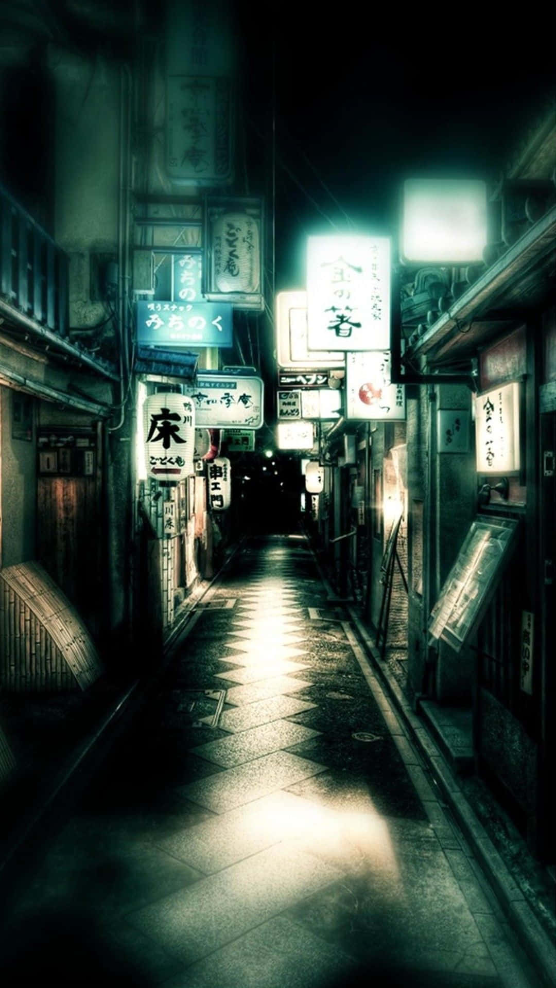 Dark Japanese iPhone Wallpaper