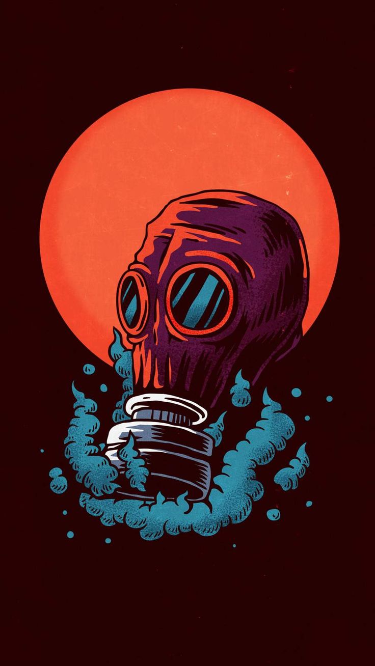 Poison Gas Mask iPhone Wallpaper. Gas