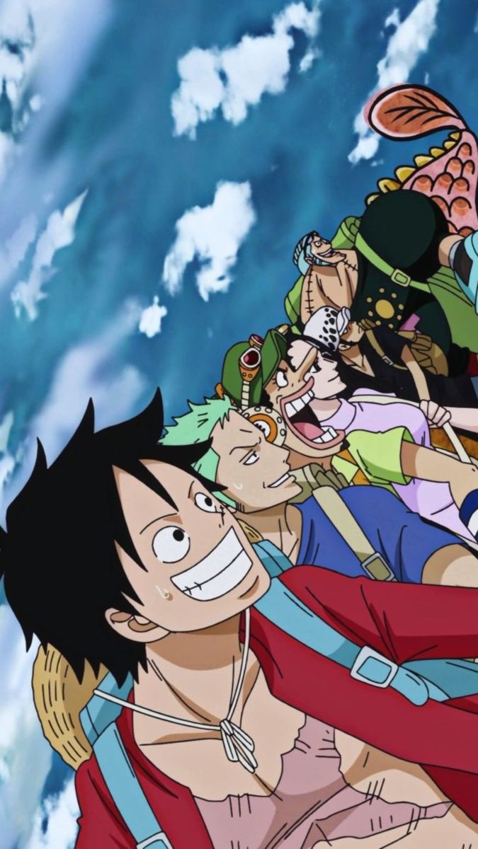 Straw Hats and Ryunosuke. Manga anime