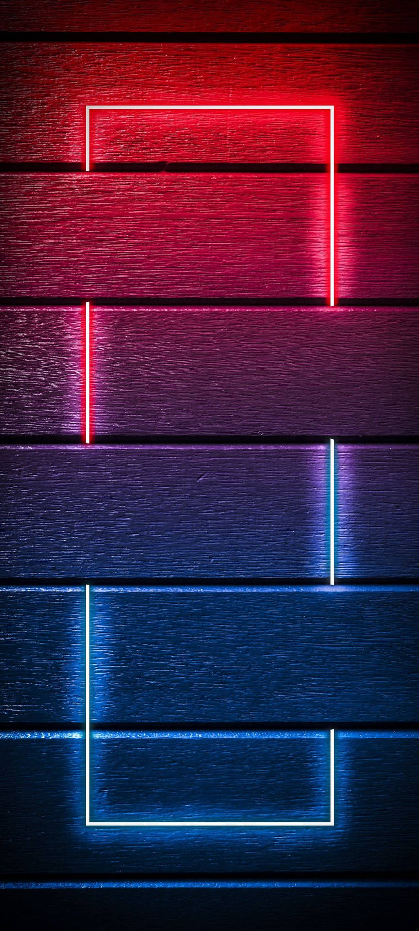 Blue Neon Light Wall Wallpaper