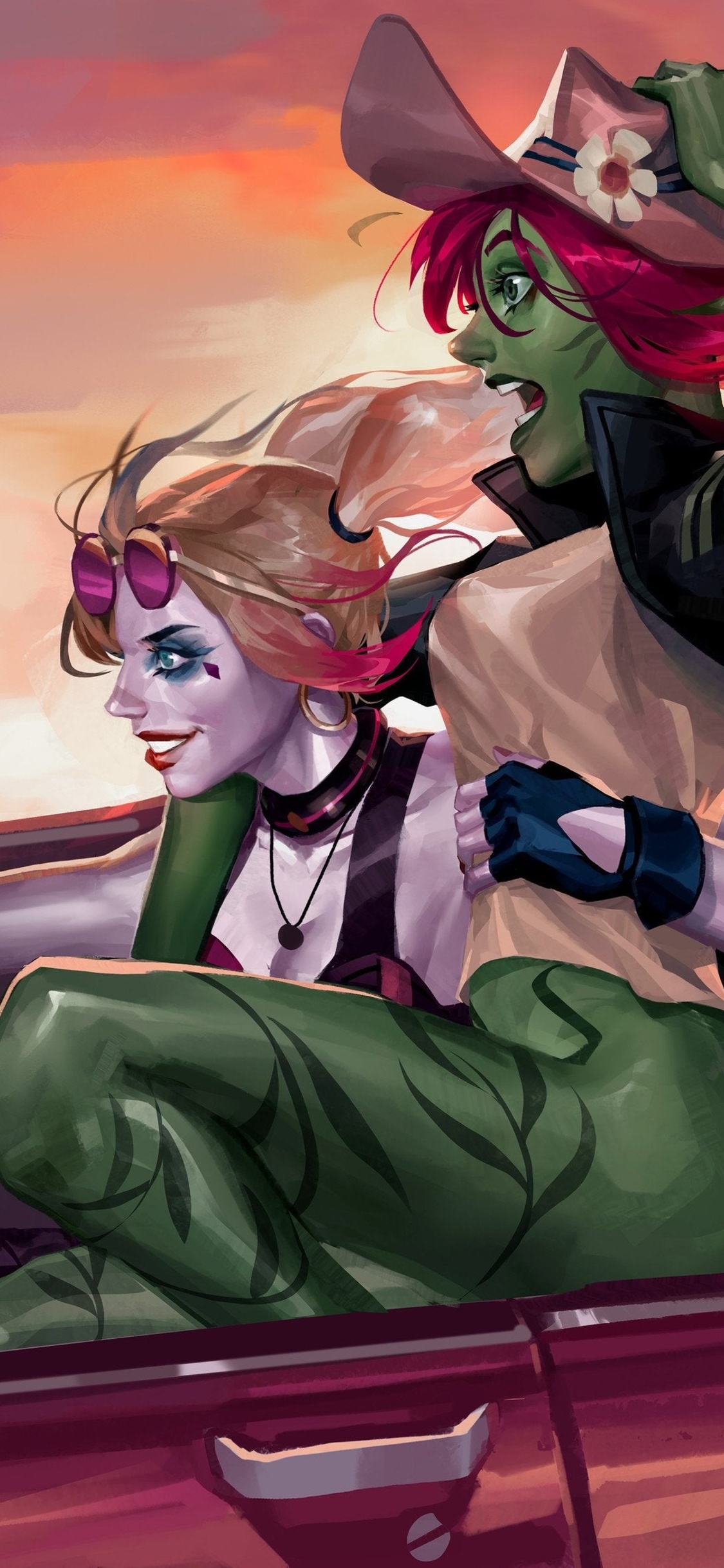 Harley Quinn With Poison Ivy