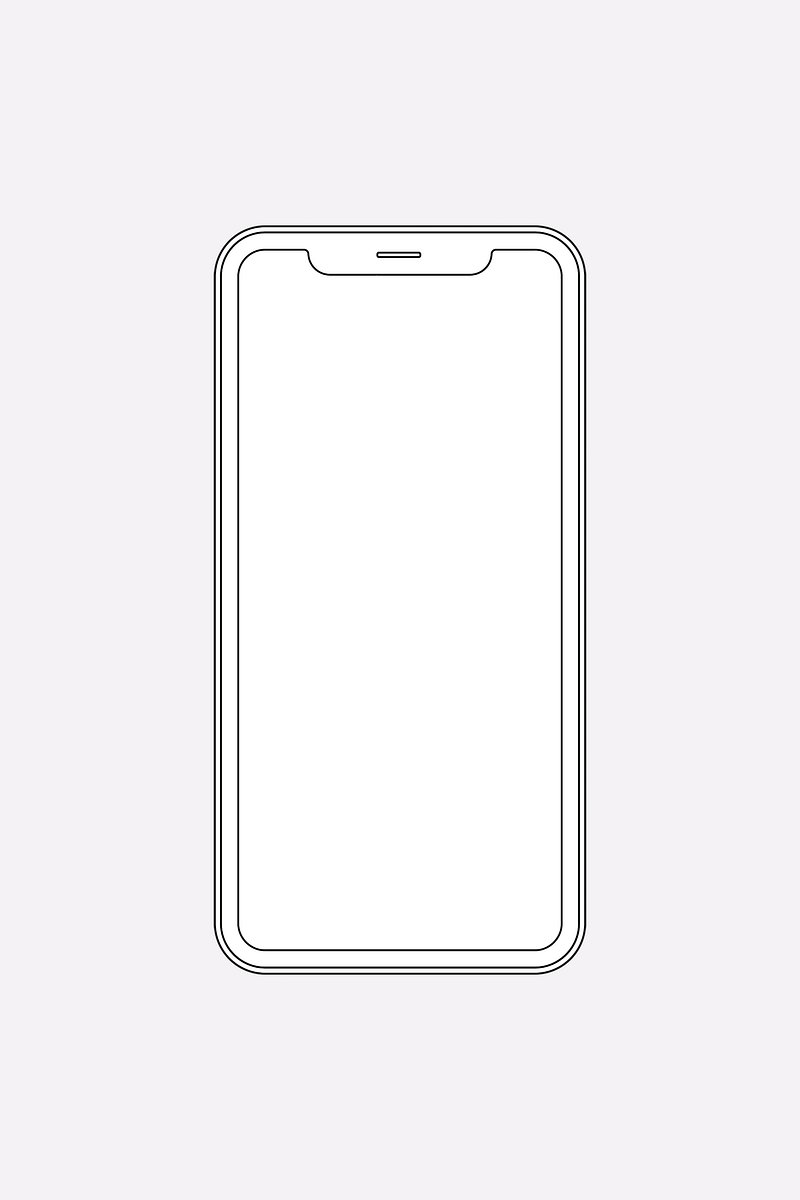 Phone Outline Image. Free Photo, PNG