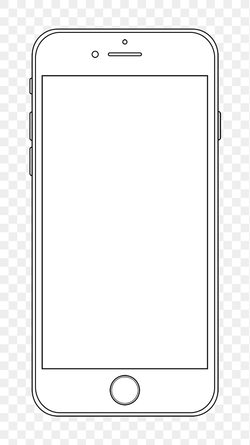 iPhone Outline PNG Image. Free Photo