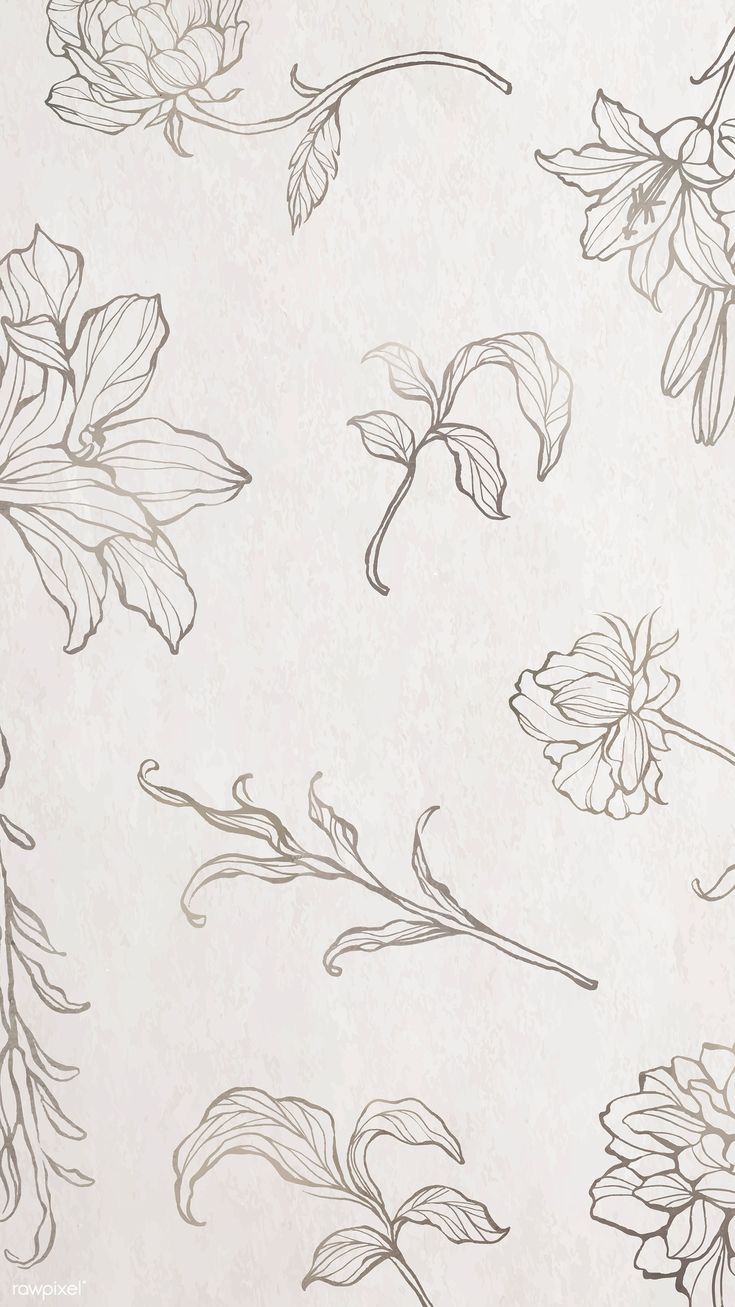 Gold floral outline background mobile