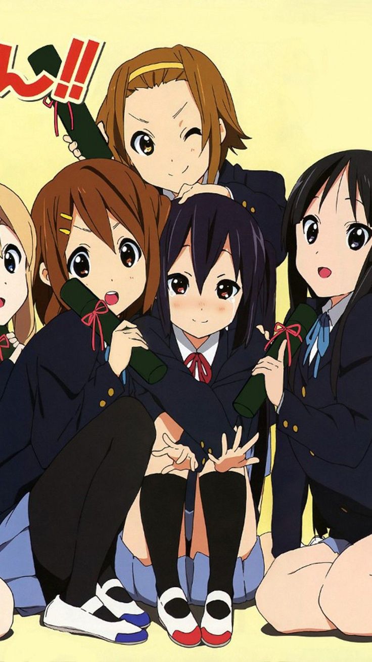 Cute Anime Best Friends Group Photo