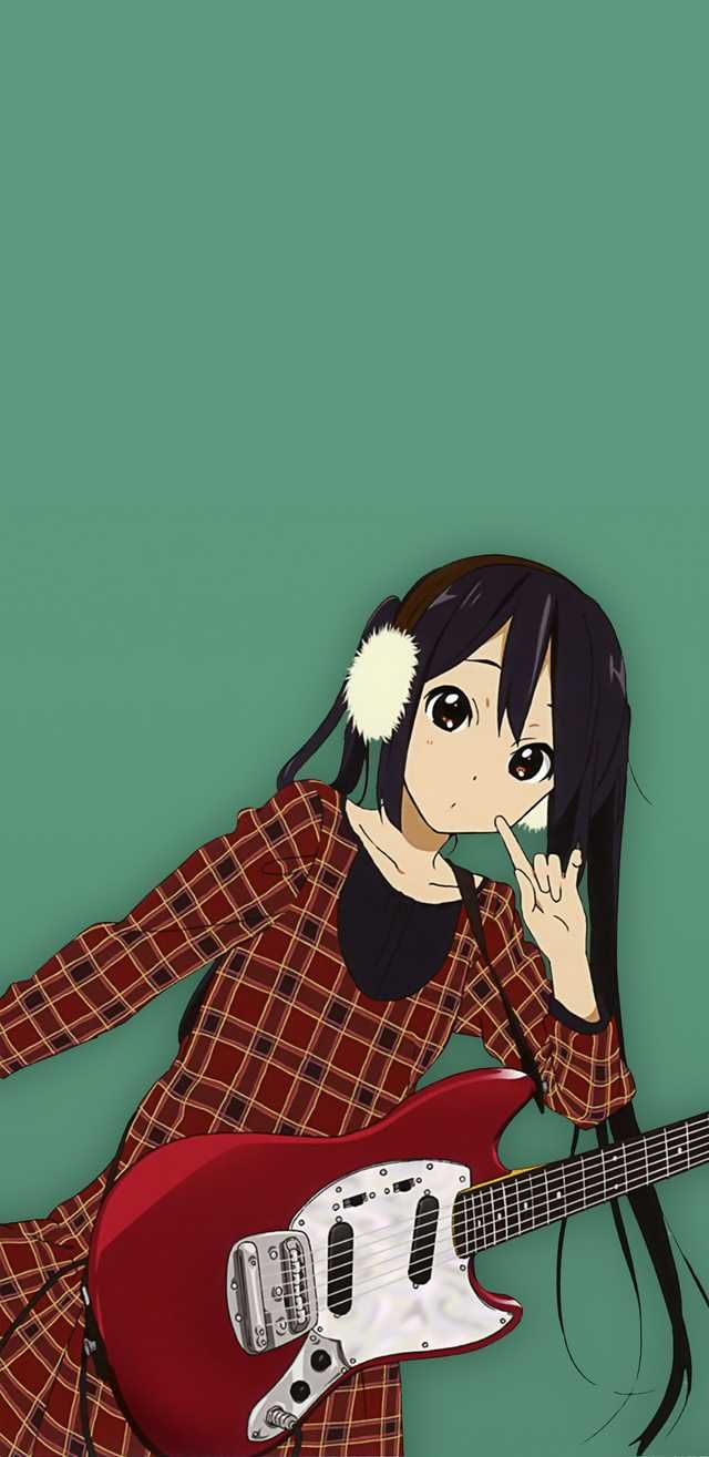Azunyan! [K On] Mobile Wallpaper (1620x3330, 9:18.5 9:16)