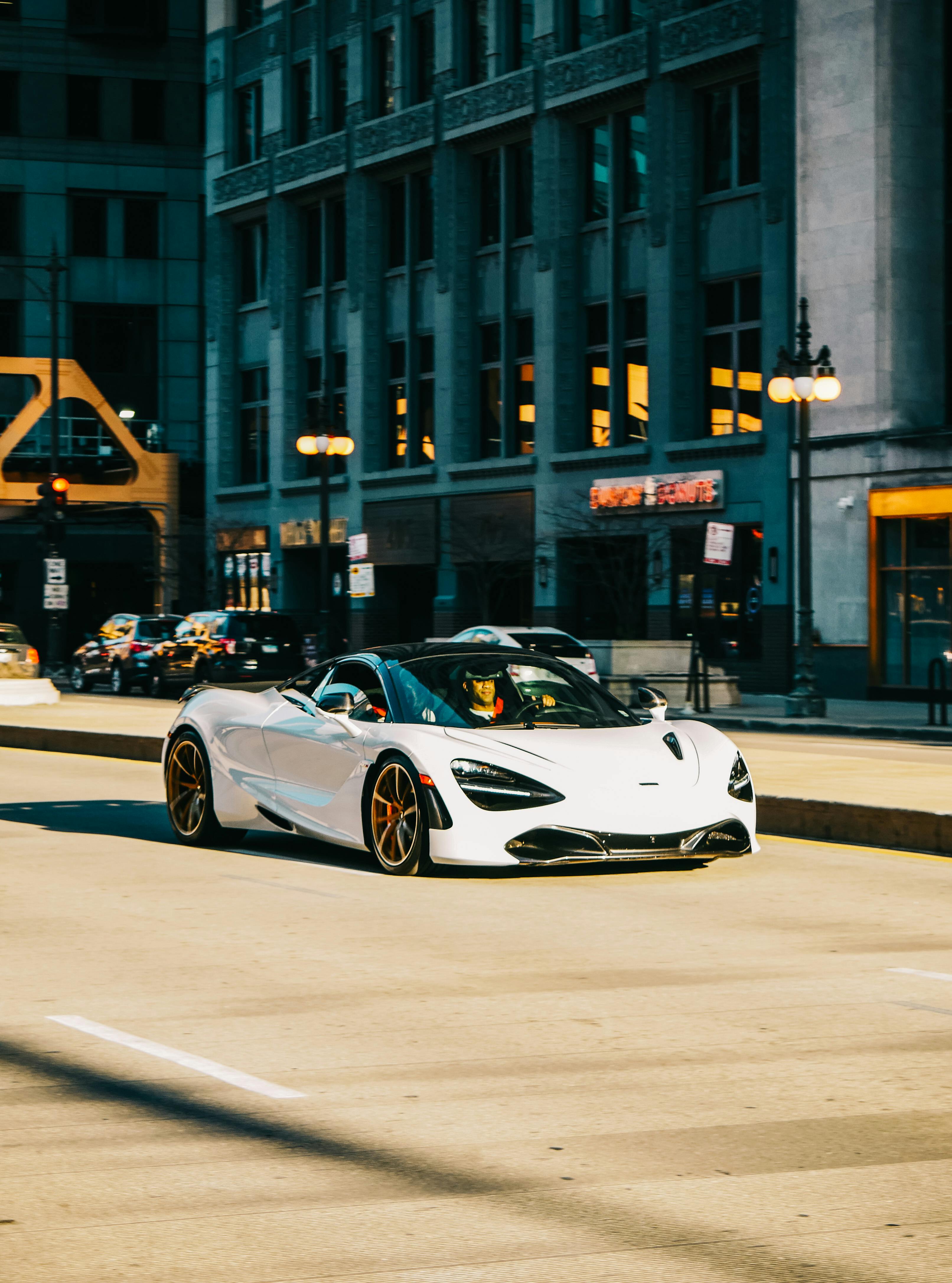 White McLaren 720S on Street · Free