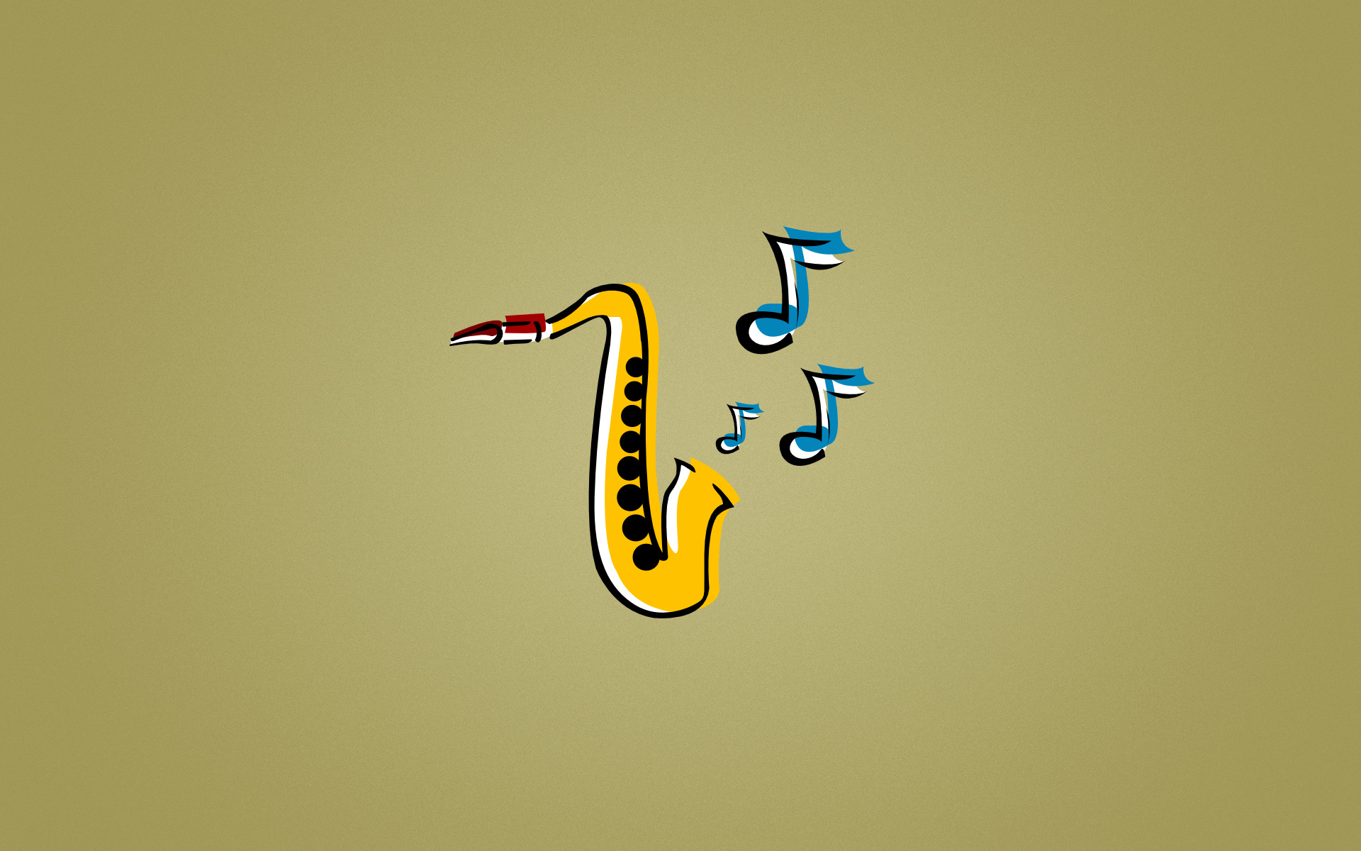 Wallpaper blue, yellow, notes, music