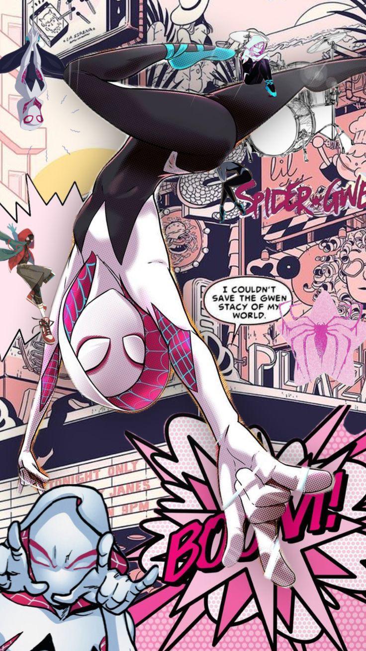 Spider Gwen Collage Wallpaper