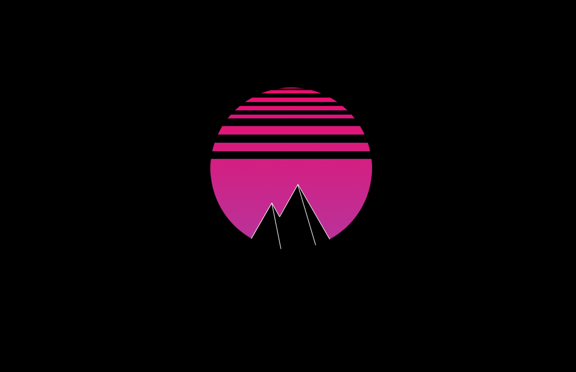 synthwave, minimalism, black, simple