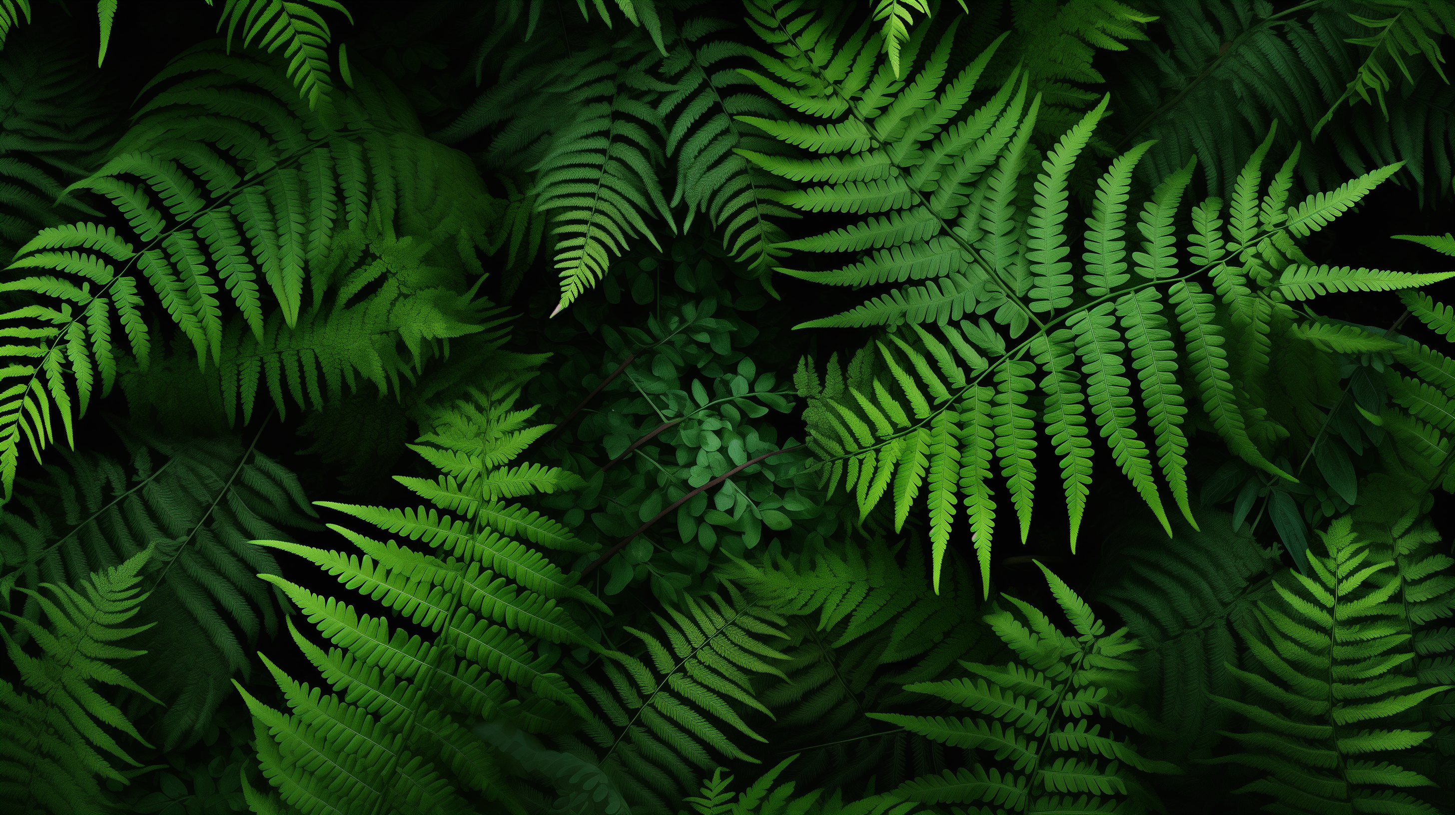 Lush Green Fern Forest HD Wallpaper