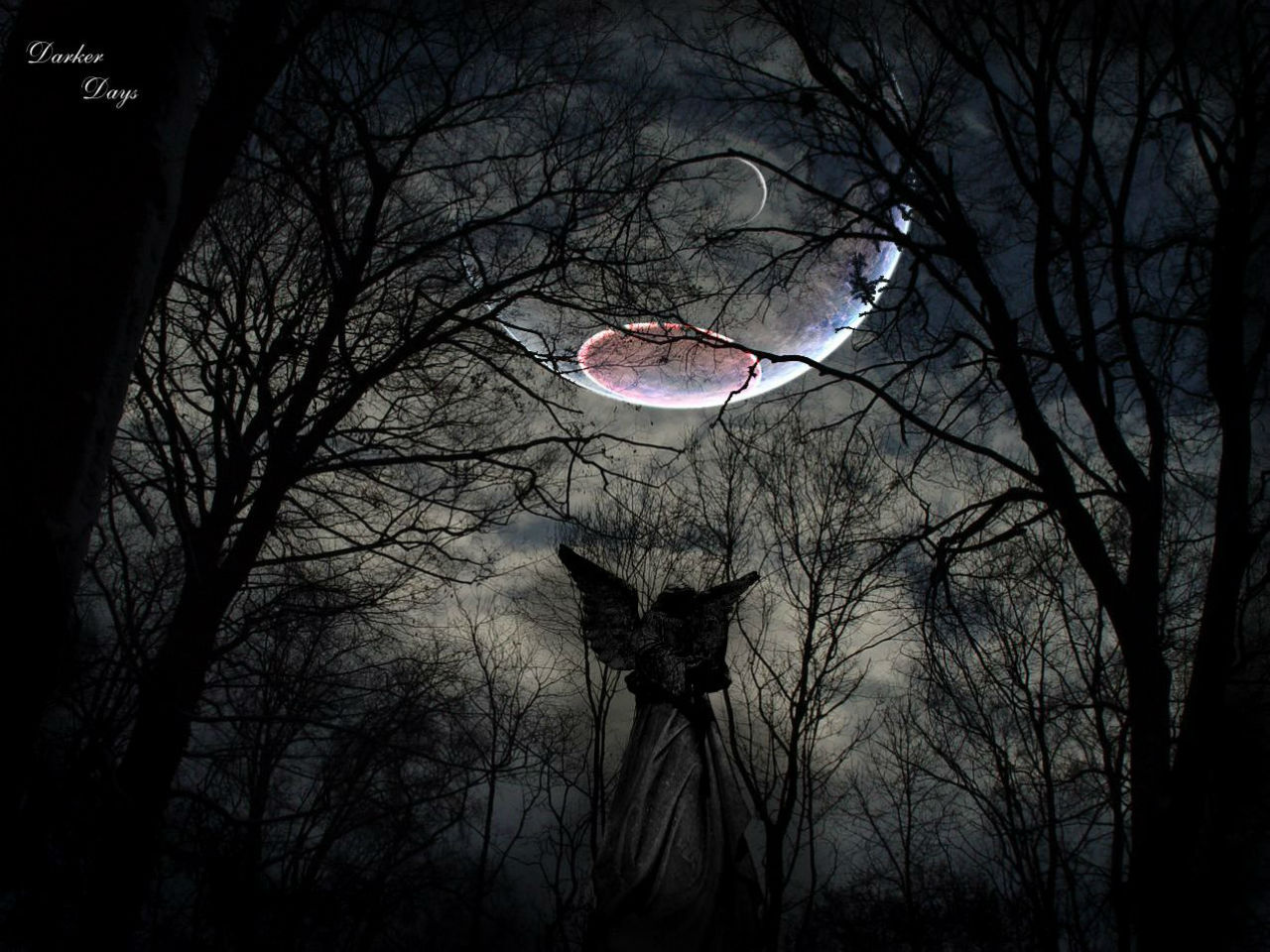 HD desktop wallpaper: Gothic, Night