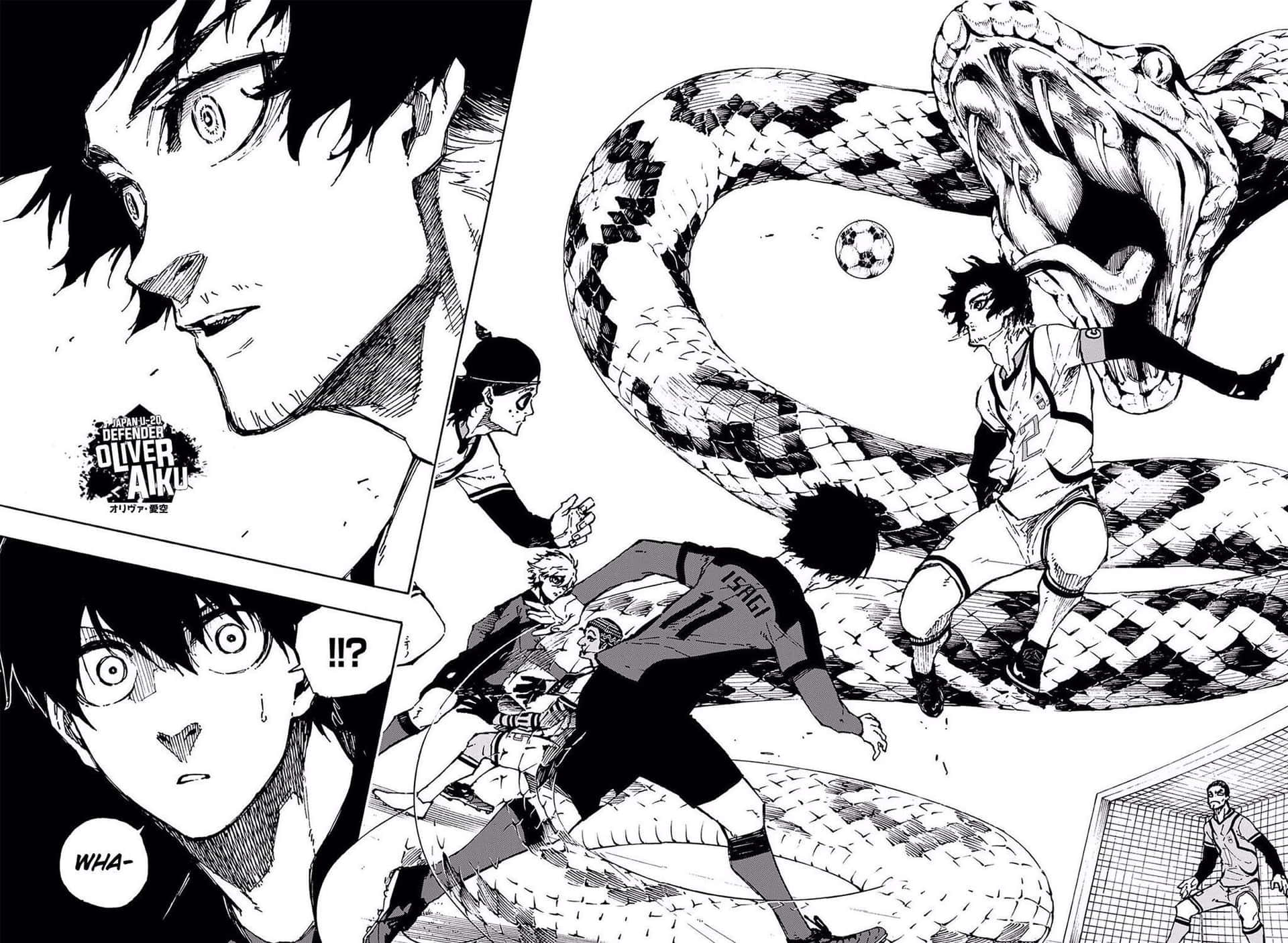Download Blue Lock Snake Dribble Manga Panel Wallpaper