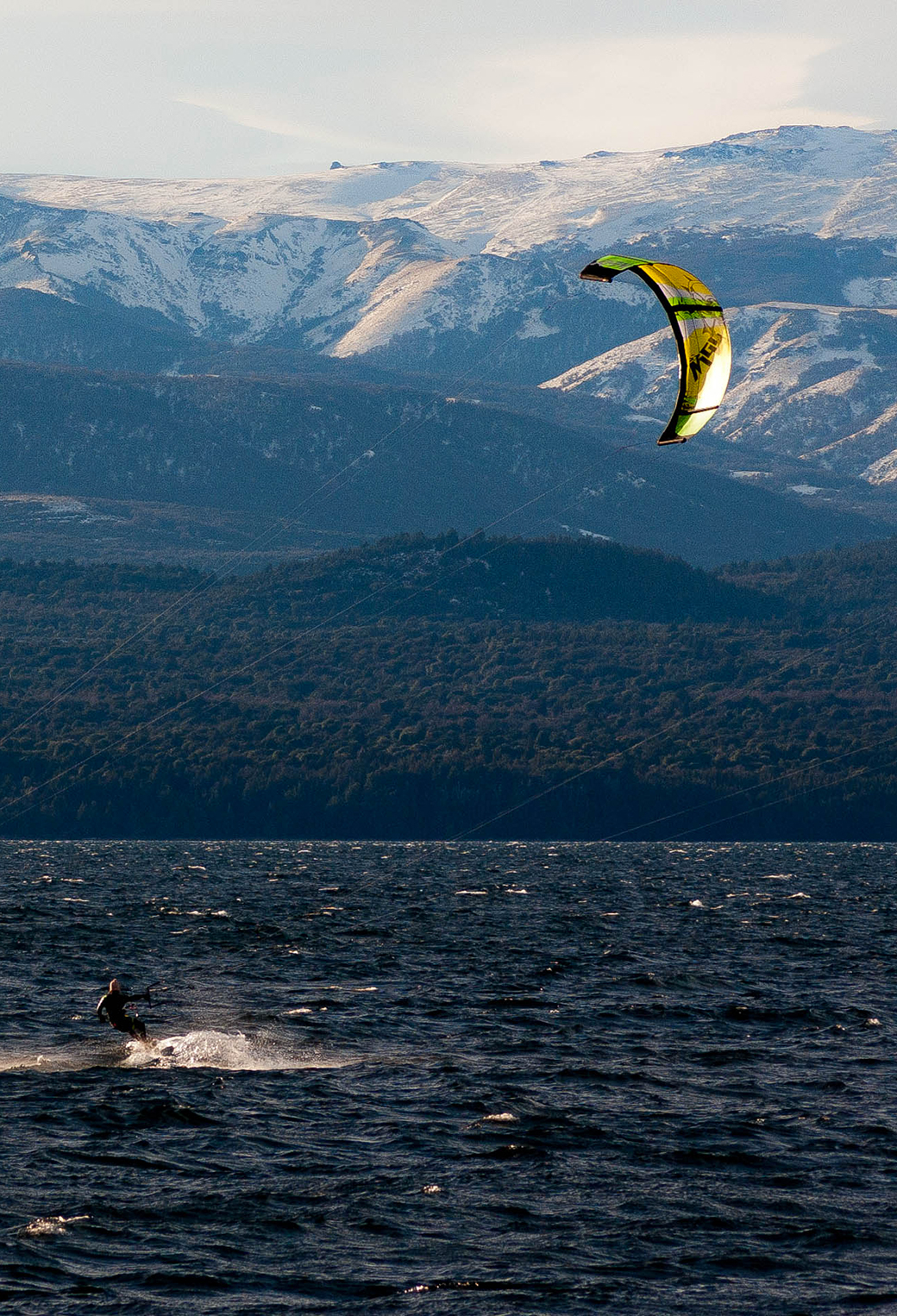 Winter Kite Surfing Wallpaper