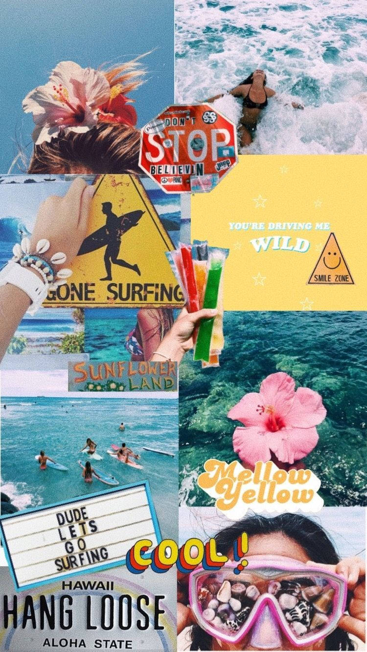 Download Cool Sea Themed Summer Collage