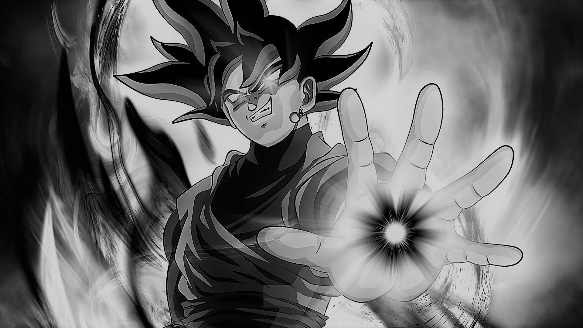 Goku Black And White Wallpaper
