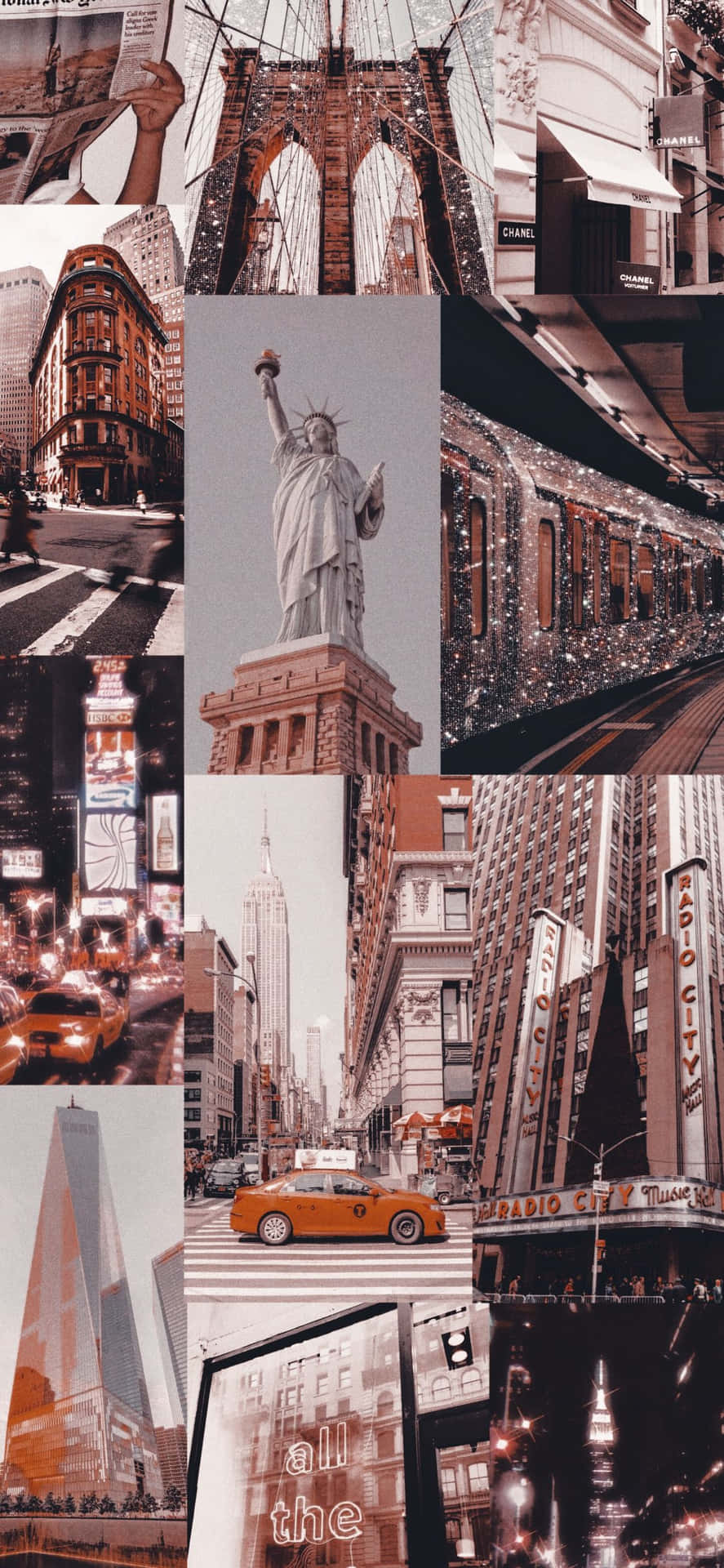 Ny City Aesthetic Collage Background