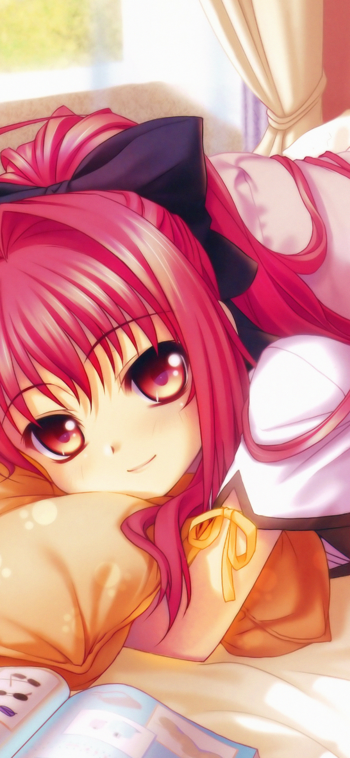 Pink Love Girl Anime Illust Art