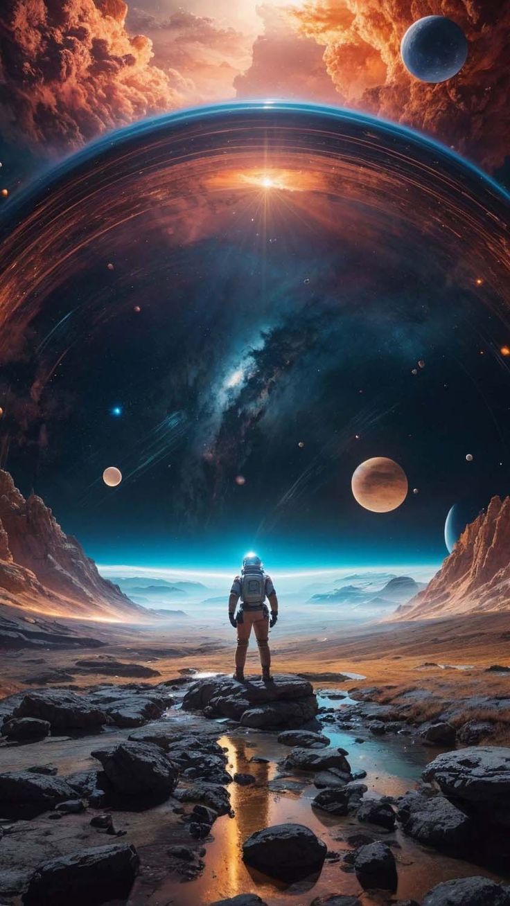 Space Escape iPhone Wallpaper 4K