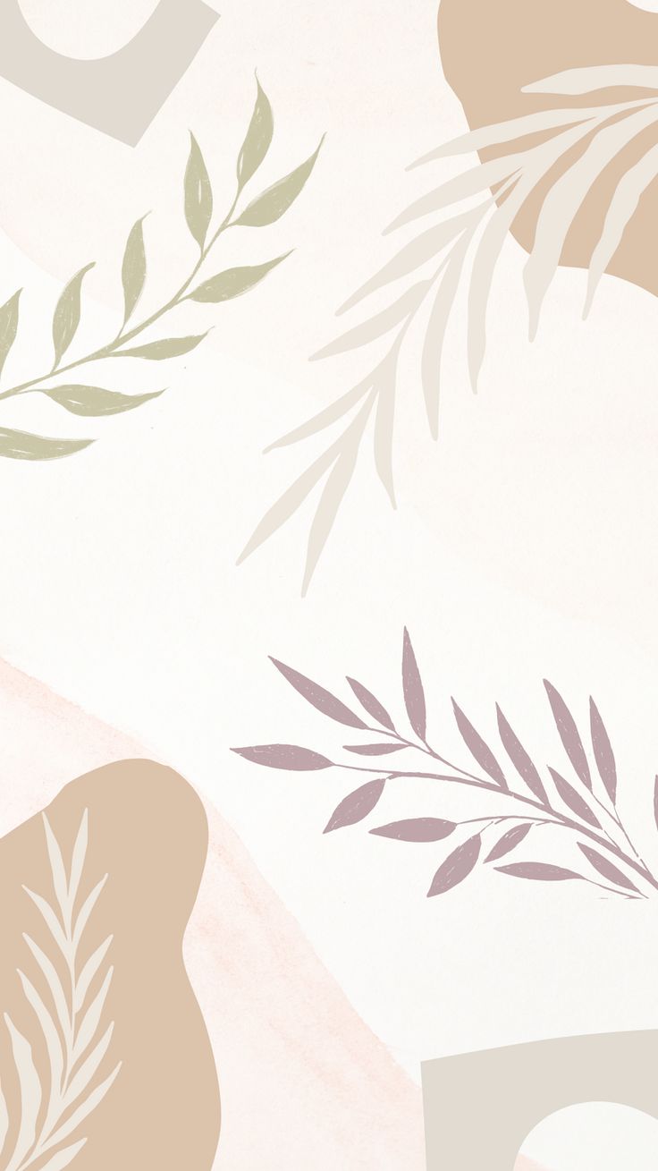 Neutral phone background HD floral