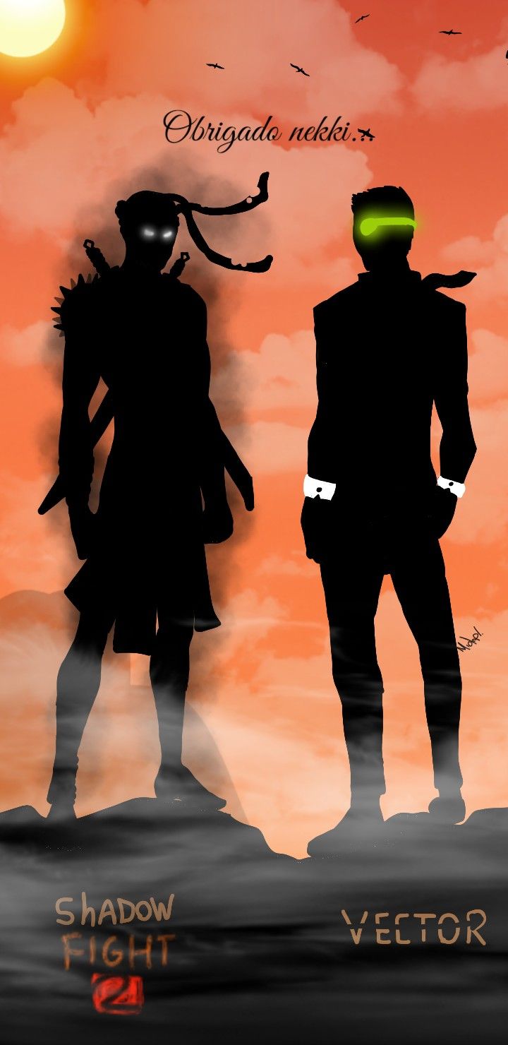 Vector shadow fight wallpaper