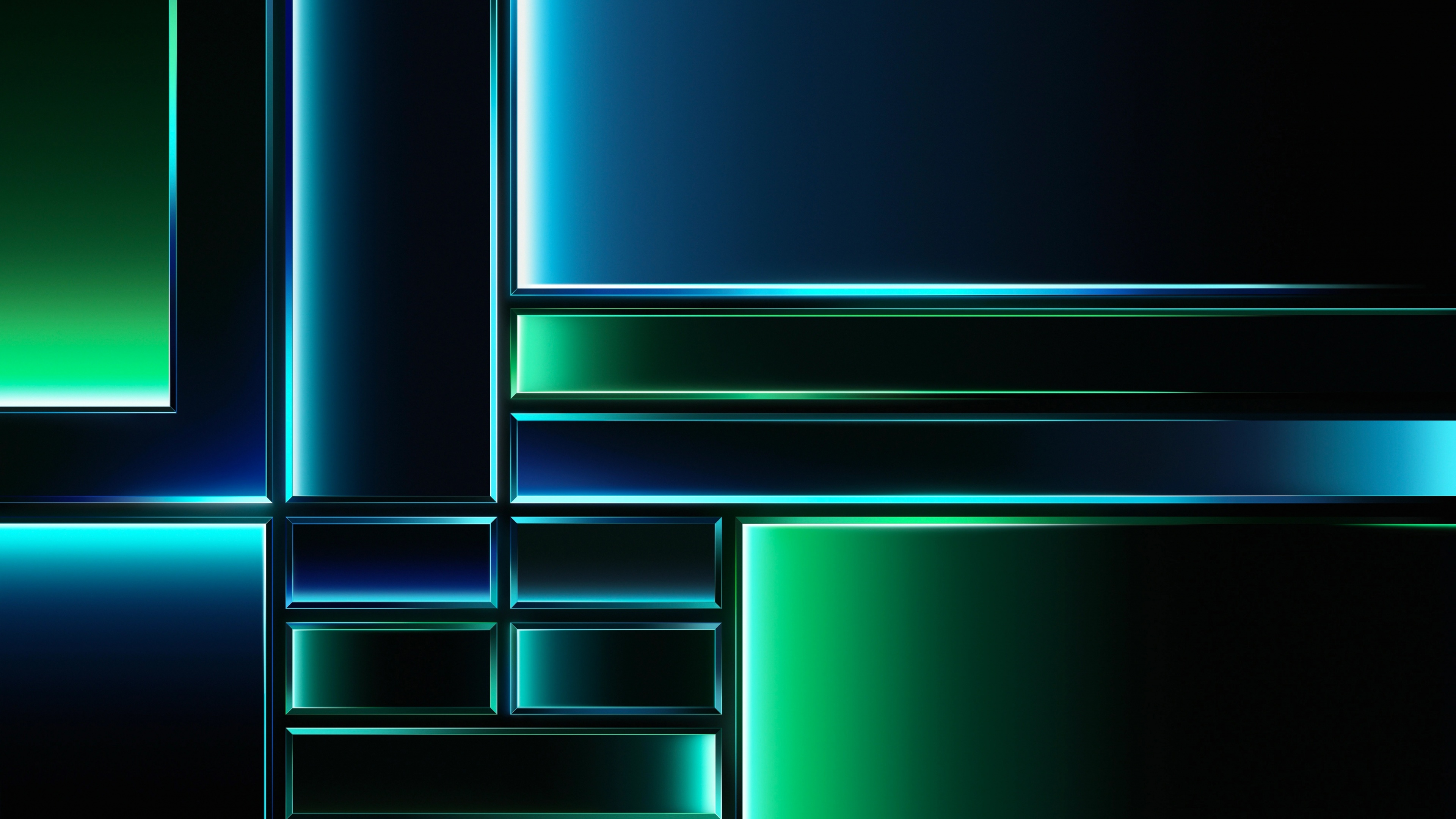 Grid Wallpaper 4K, Dark theme, Green