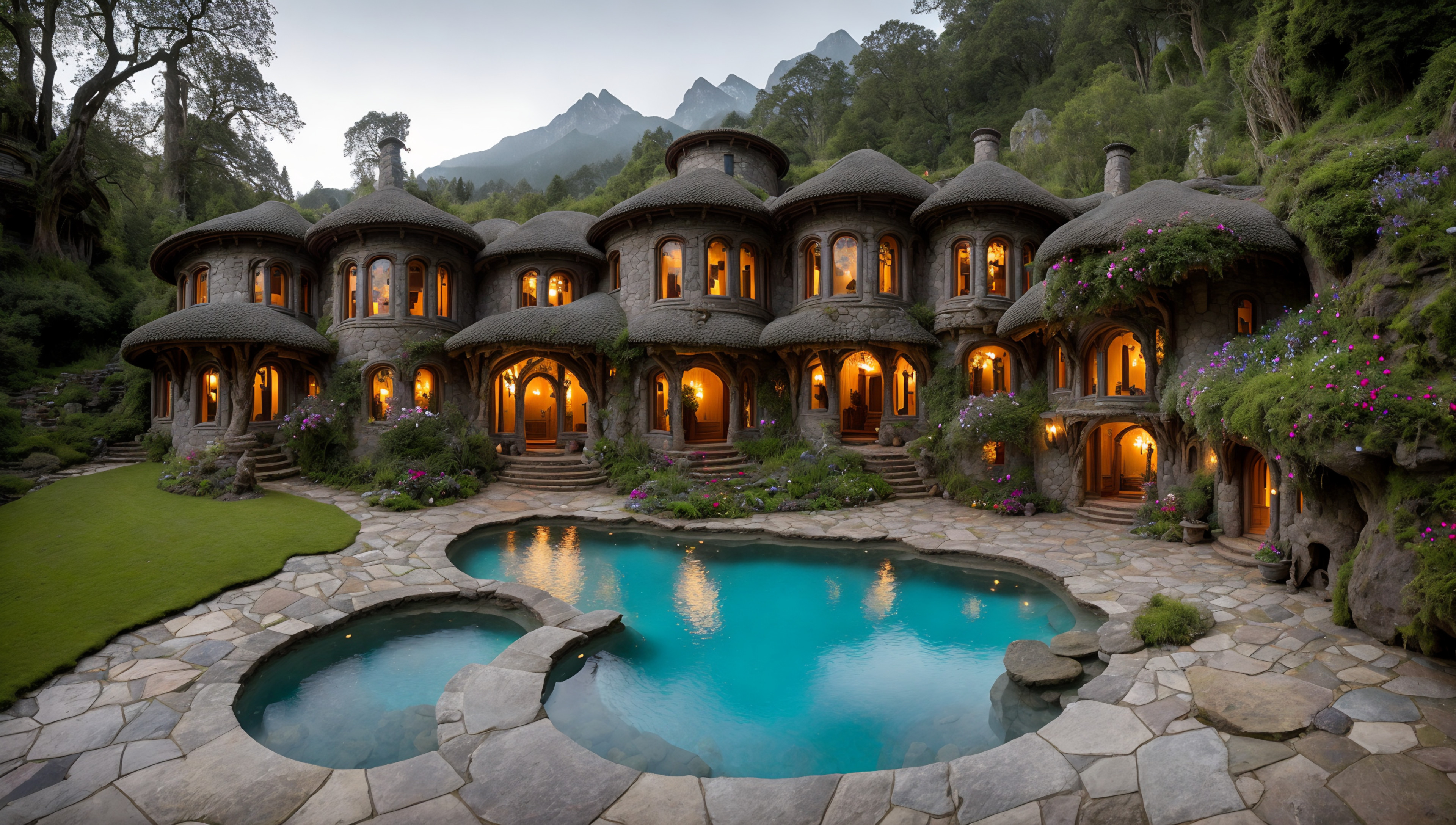 4K Wallpaper: Mansion in the woods, r