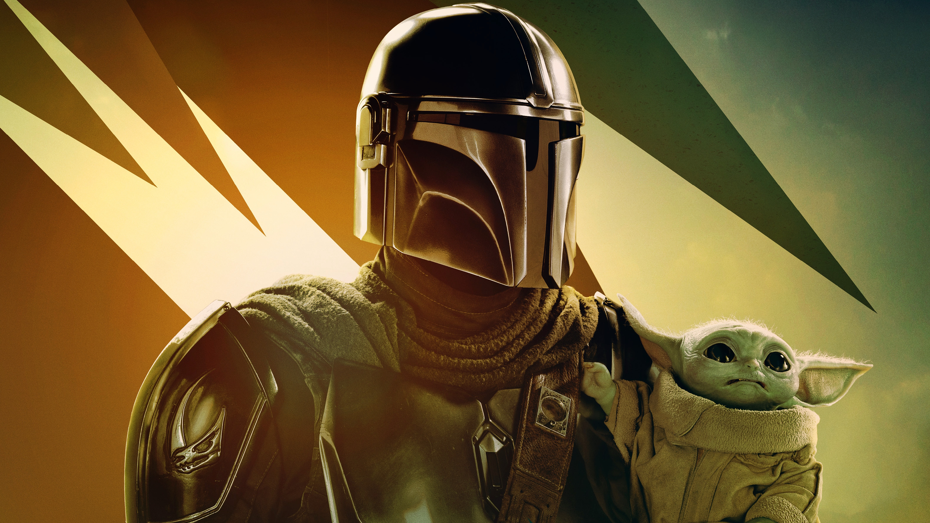 The Mandalorian HD Wallpaper with Grogu