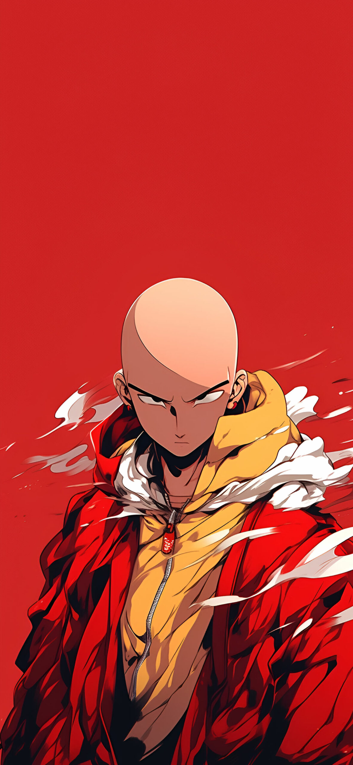 One Punch Man Saitama Red Wallpaper