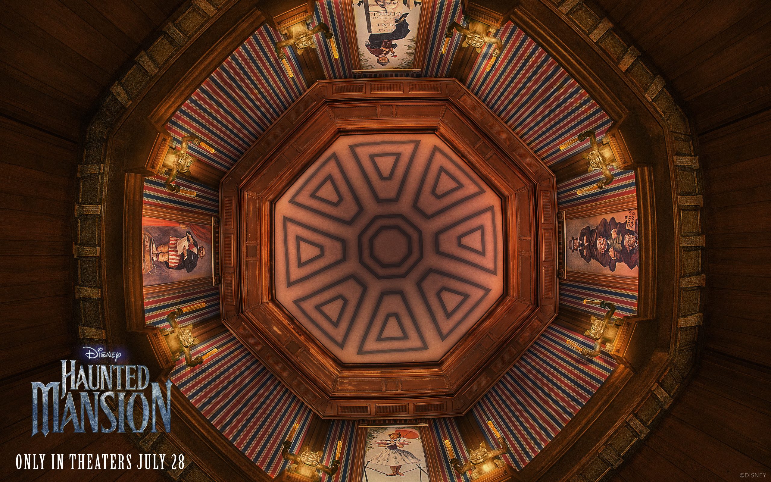 New Disney Haunted Mansion Wallpaper Featuring Hitchhiking Ghosts Parks Blog