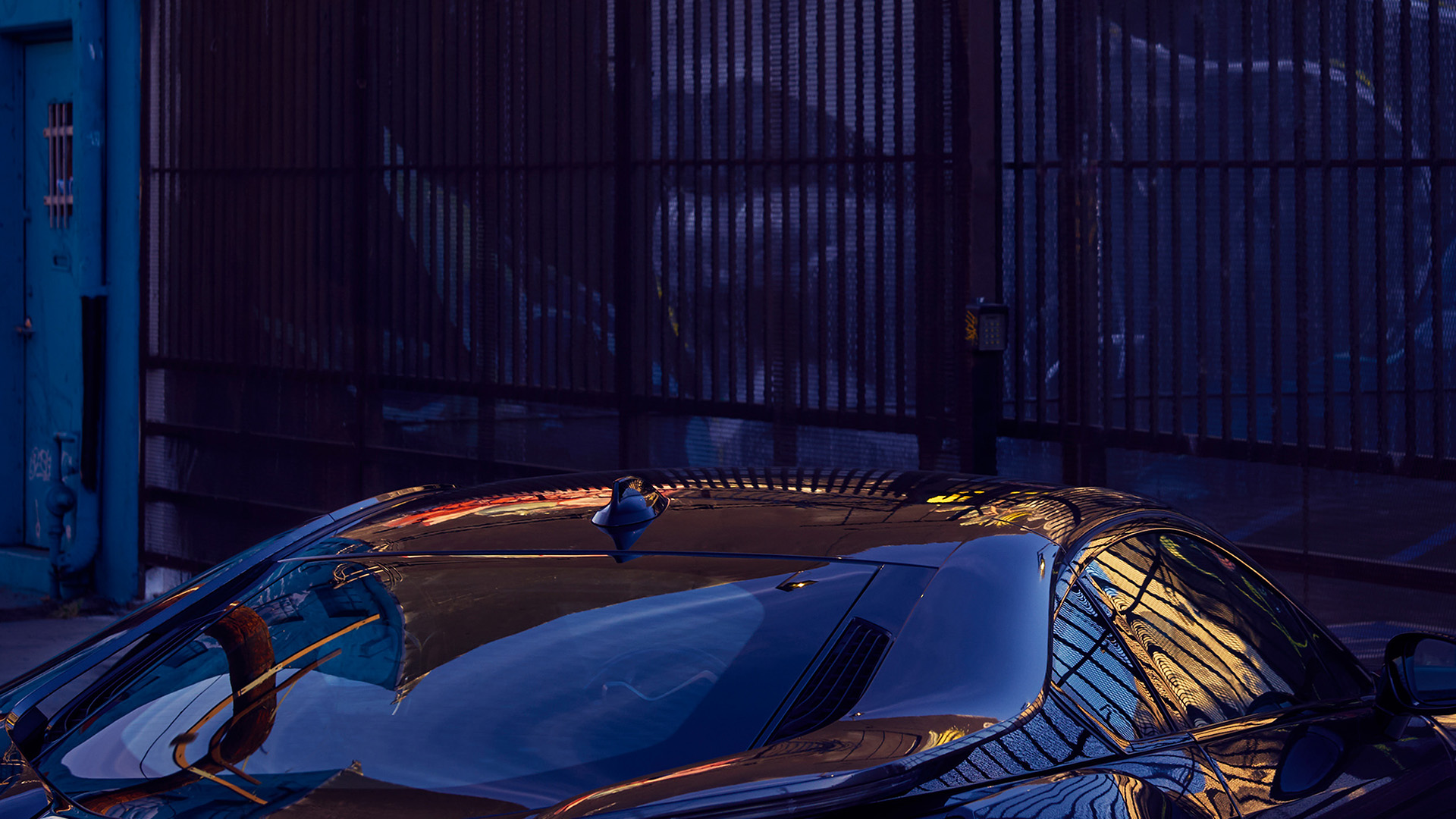 Art Car Bmw Blue Reflection