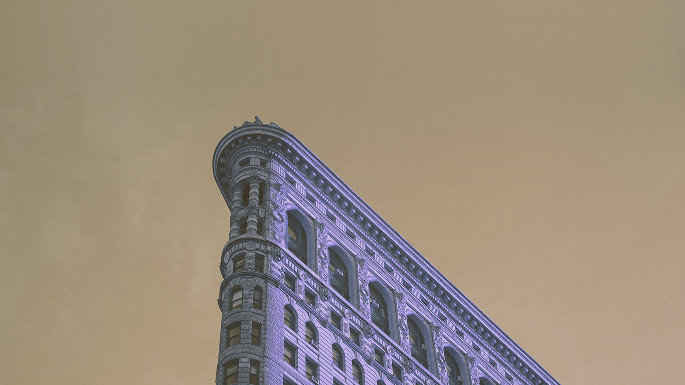 Town Building Blue Minimal Purple