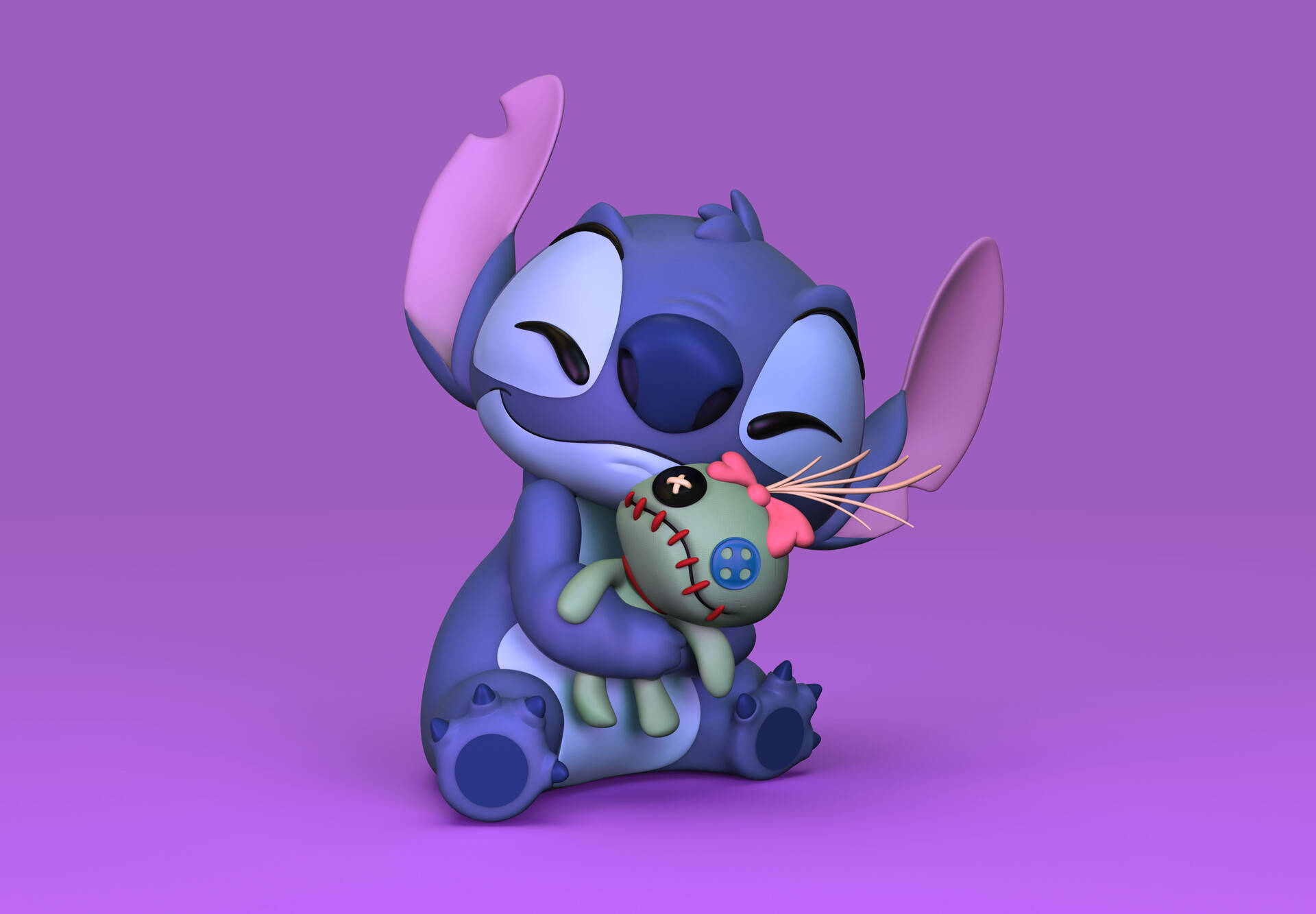 Download Cute 3D Phone Stitch Wallpaper