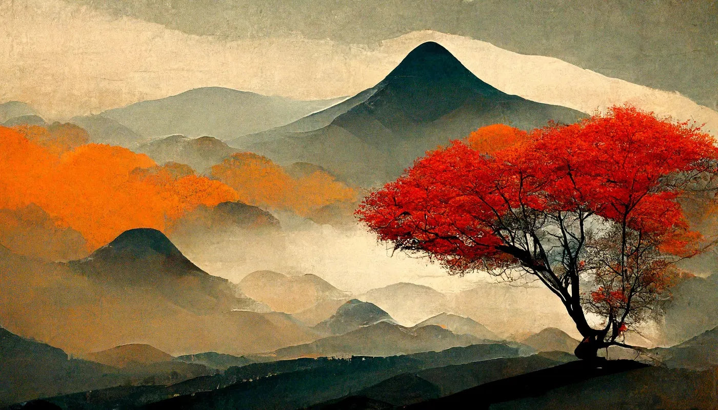 Japanese wallpaper autumn mountains