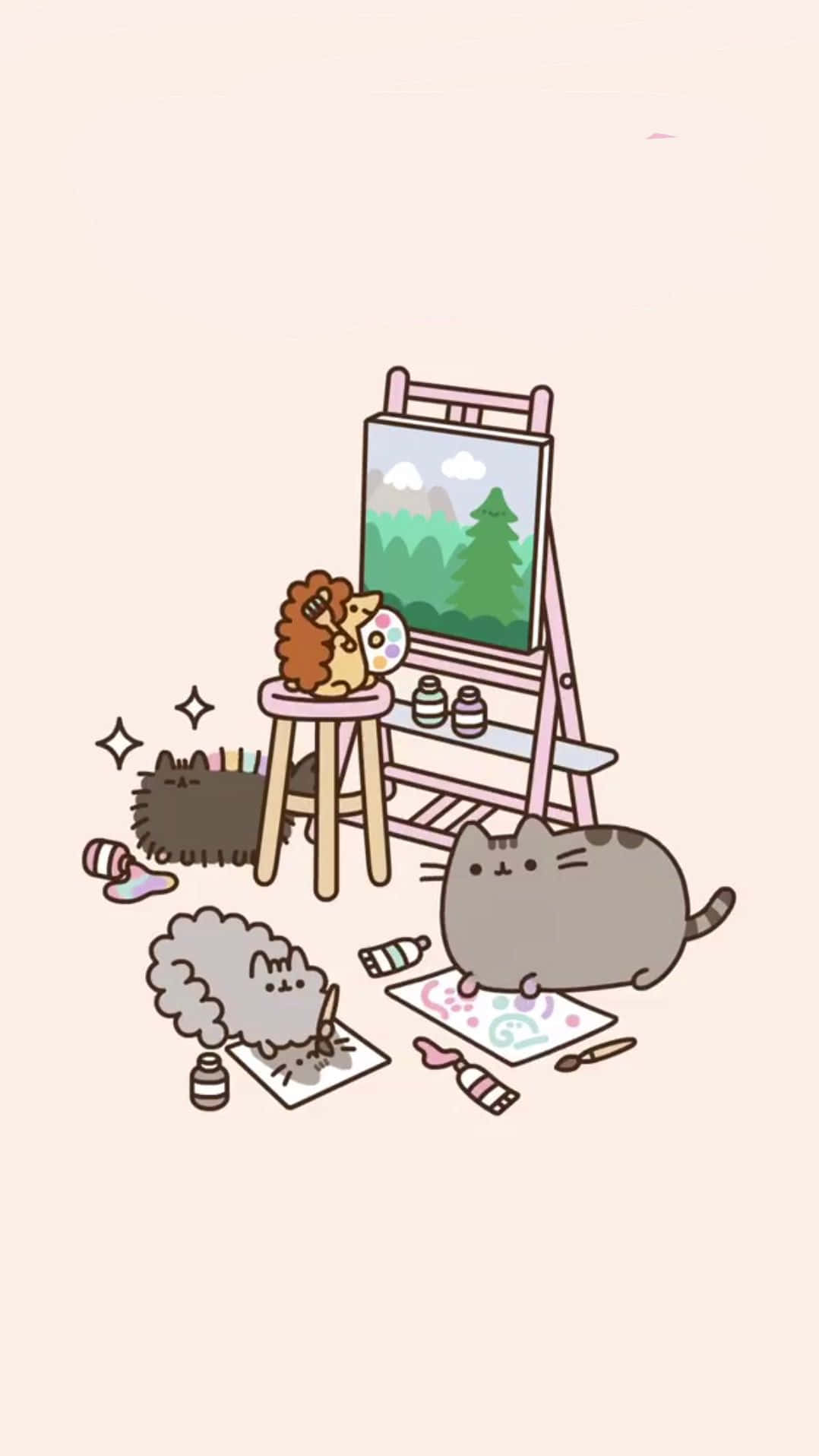 Download Look at this adorable Pusheen! Wallpaper