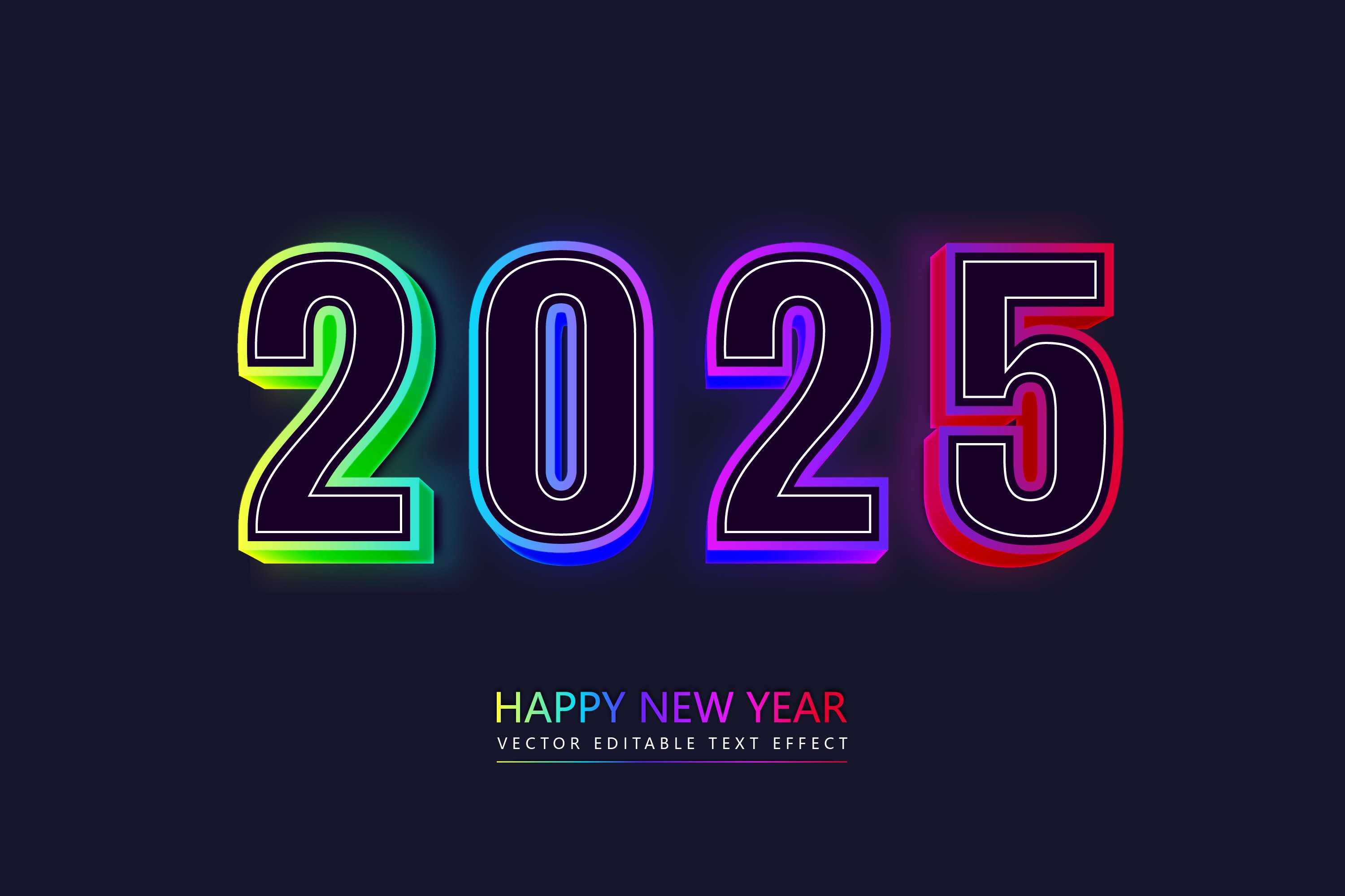 3D realistic isolated neon text effect