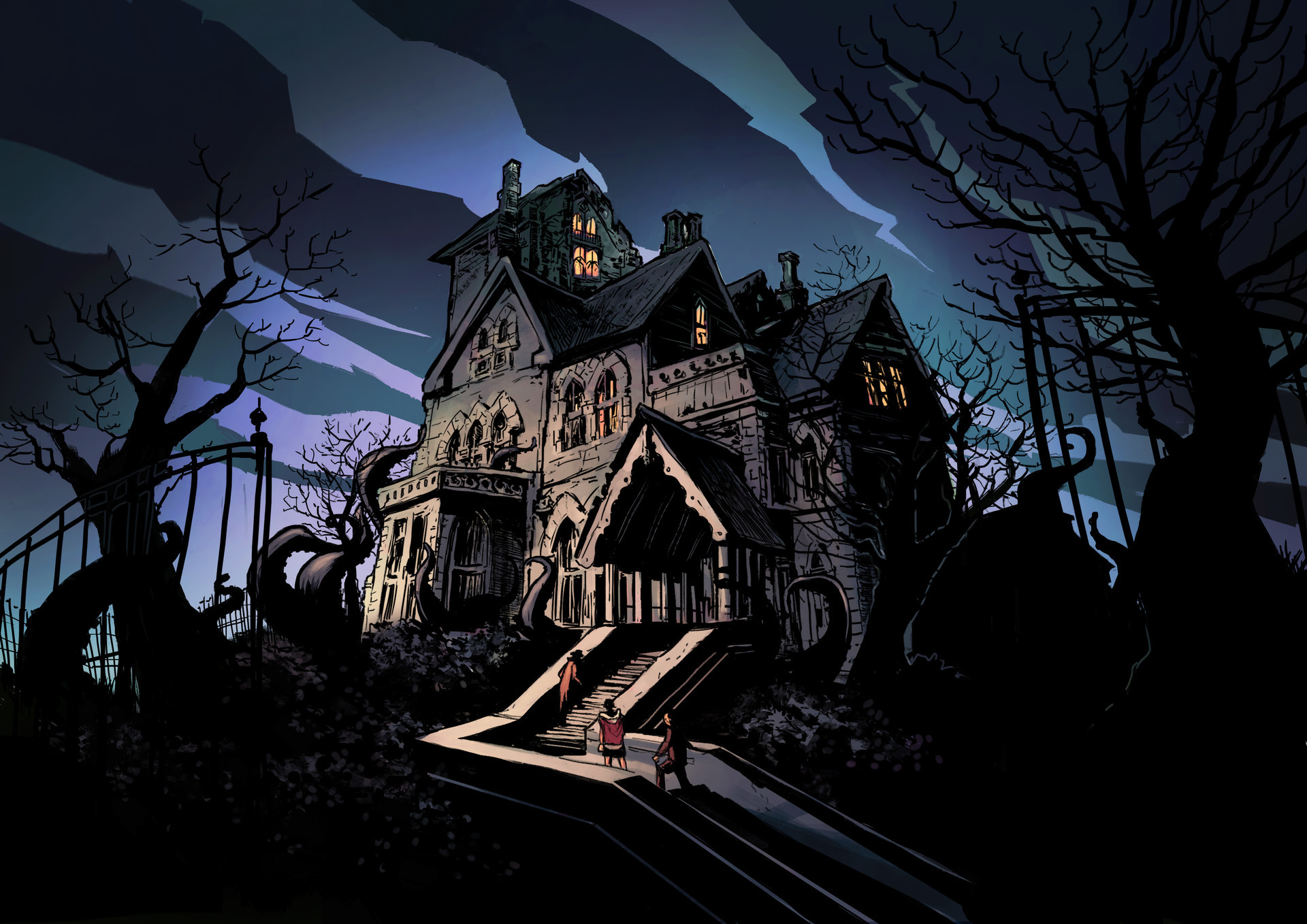 Download wallpaper trees, branches