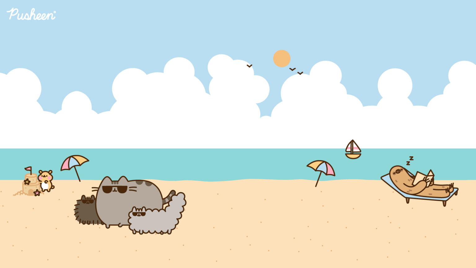 Pusheen The Cat Beach Virtual