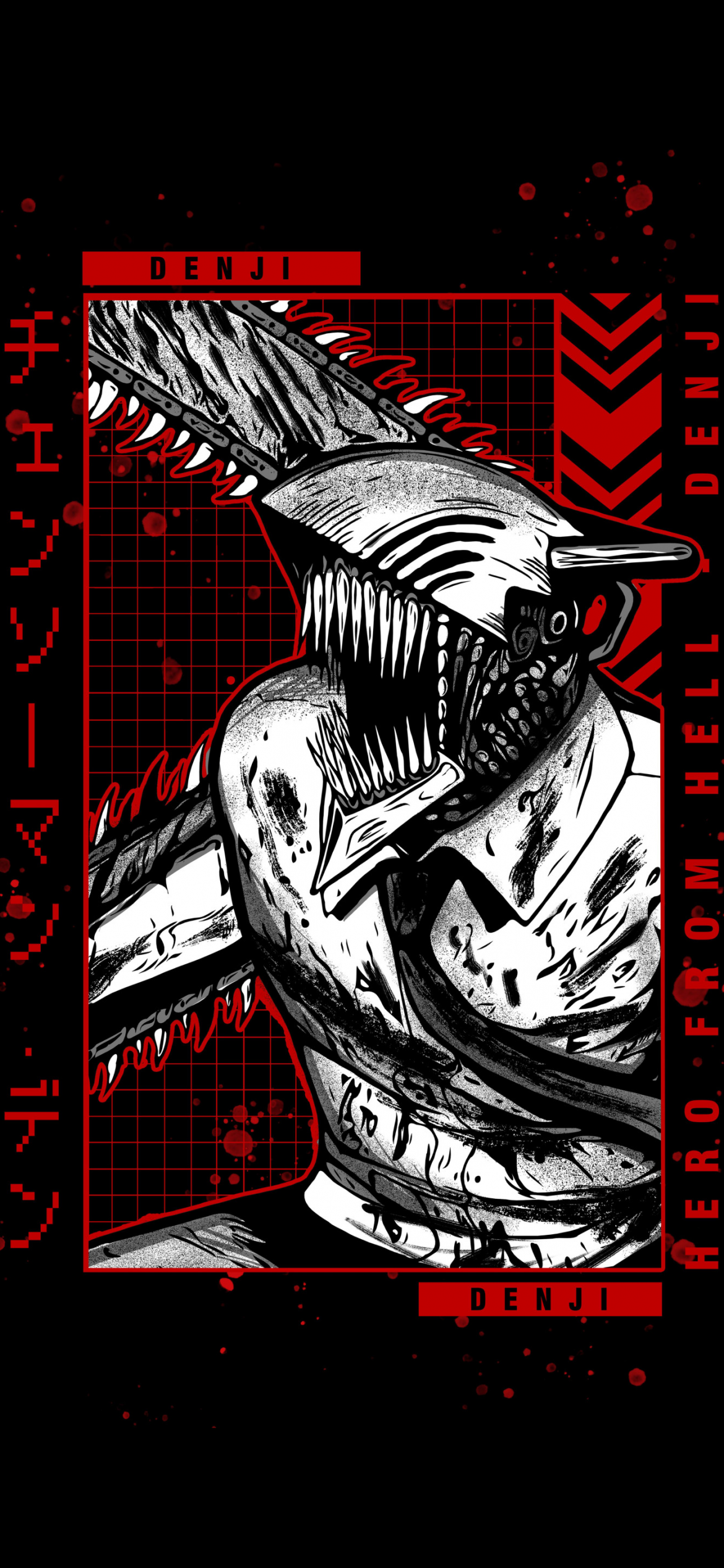 Denji Wallpaper 4K, AMOLED, Chainsaw Man