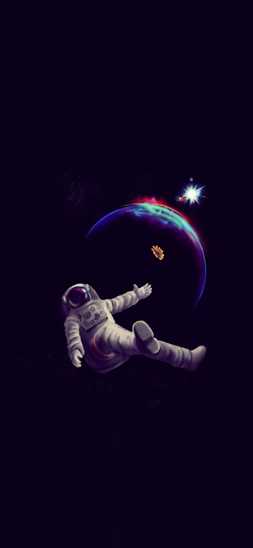this astronaut iPhone wallpaper brings