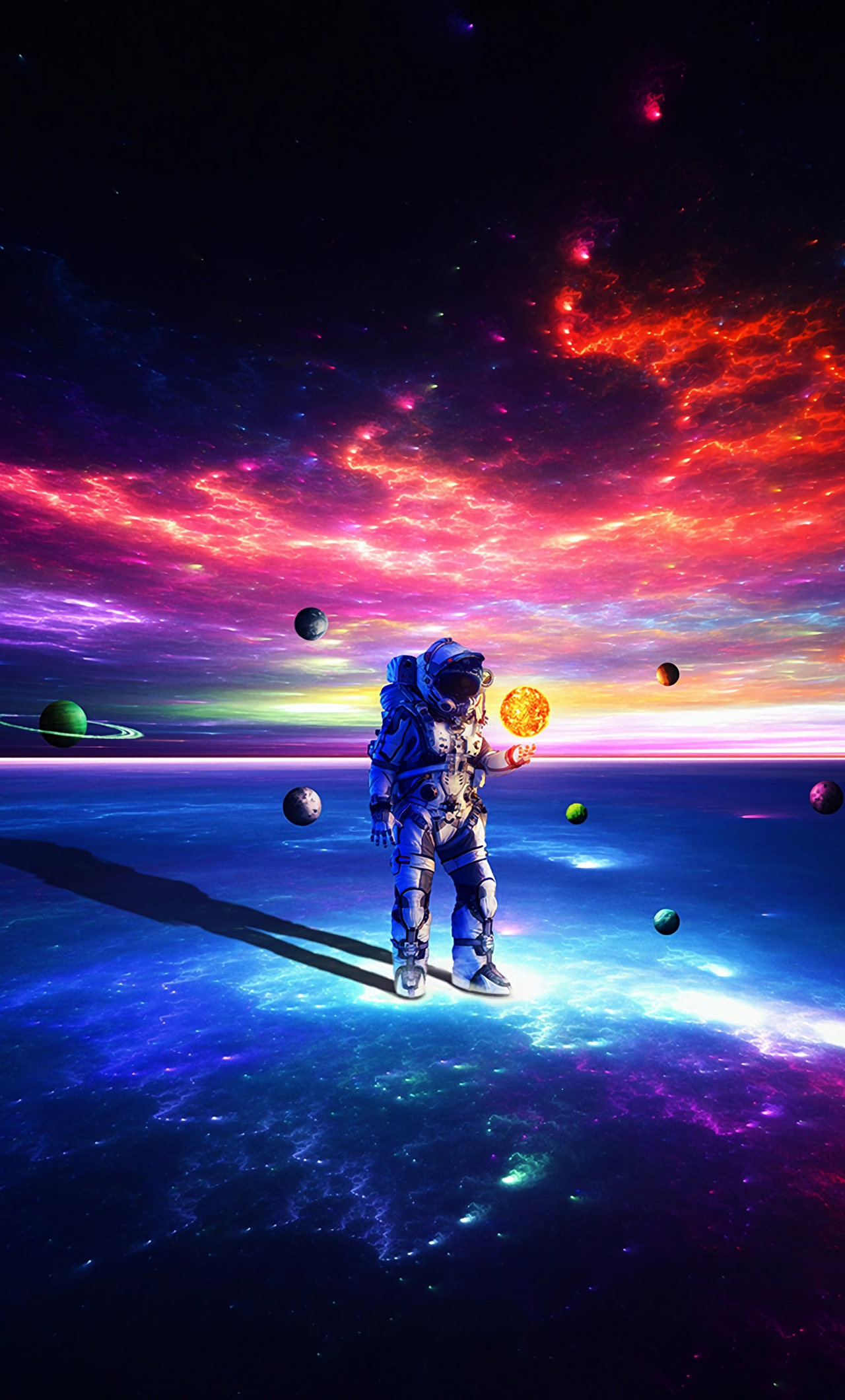 Download wallpaper 1280x2120 astronaut