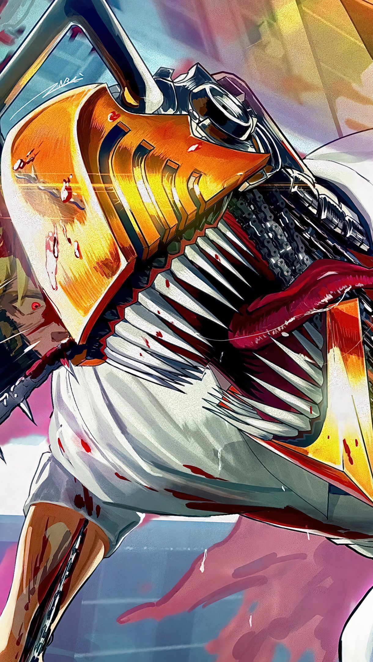 Denji Chainsaw Man Hybrid Form Anime Wallpaper 4k for iPhone and Mobile Phone