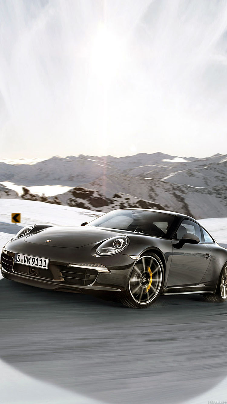 Wallpaper Black Porche Car