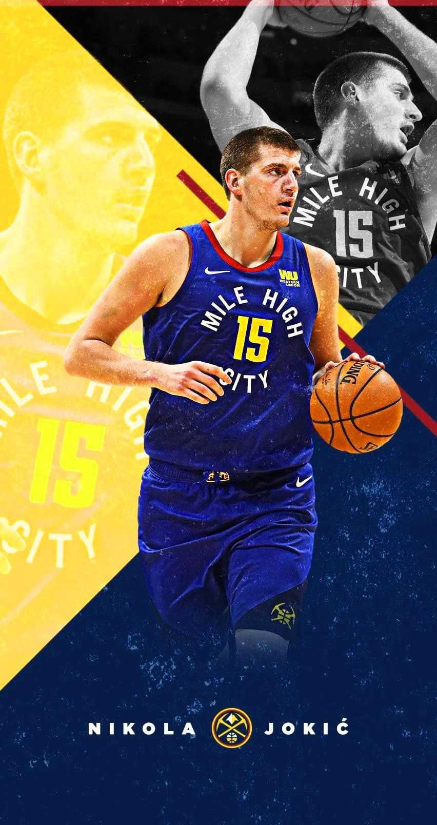 Jokic Wallpaper. Denver nuggets, Nba