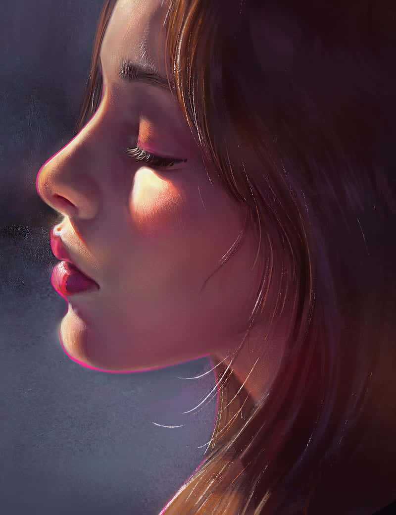 Download Lovely Woman Side Profile