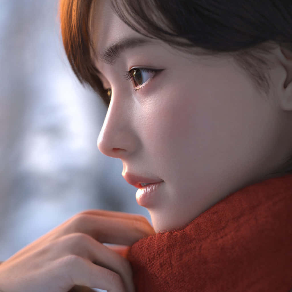 Download Tranquil Asian Woman in Side