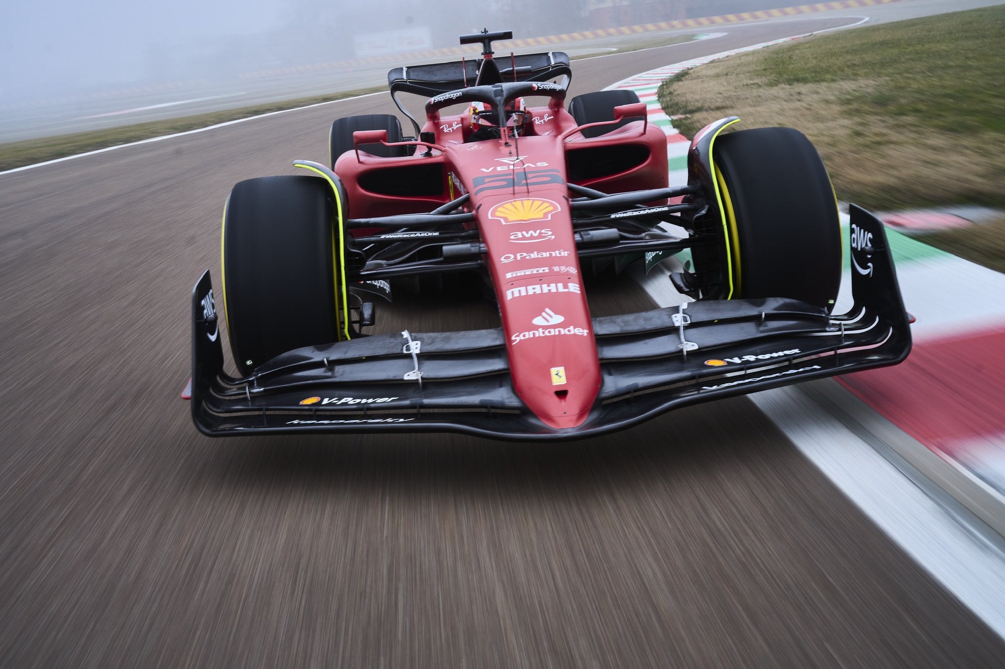 Carlos Sainz in his new Ferrari F1