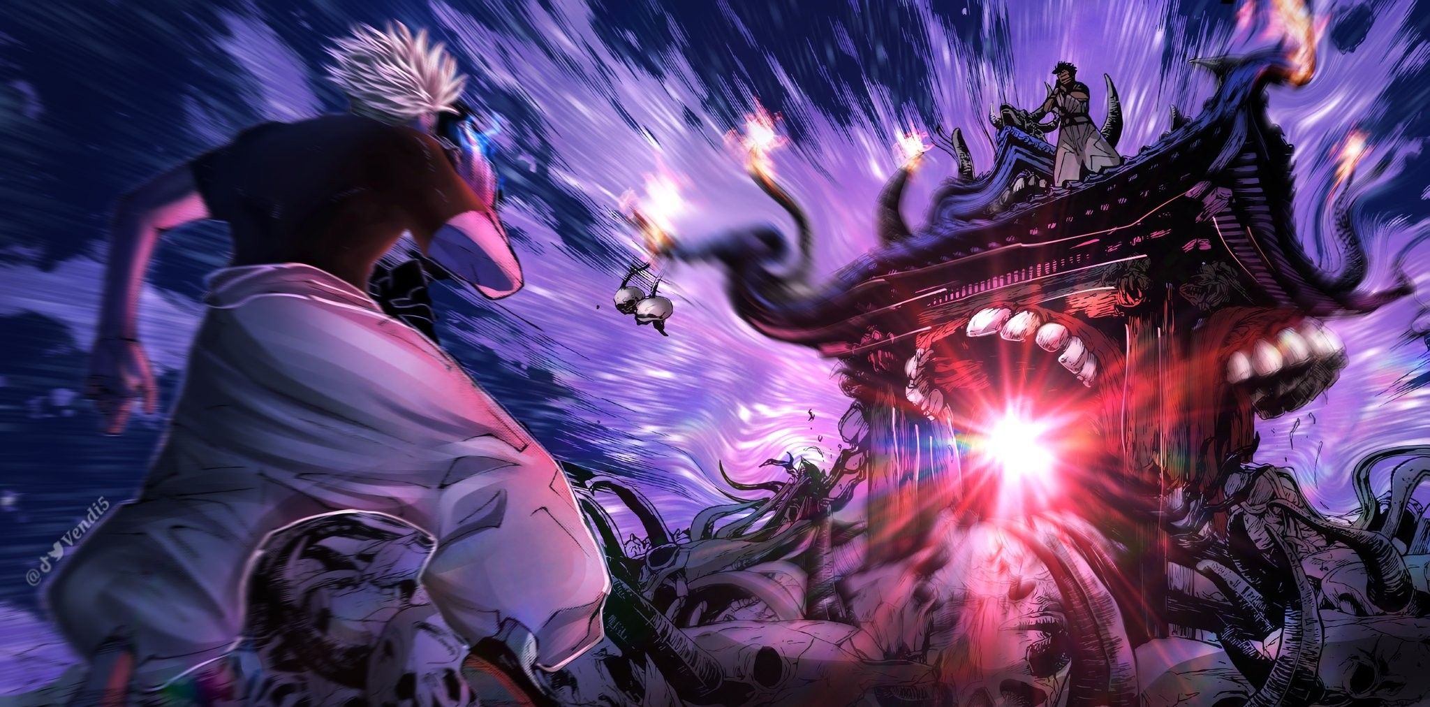 Gojo Vs Sukuna Domain Clash Wallpapers Wallpaper Cave